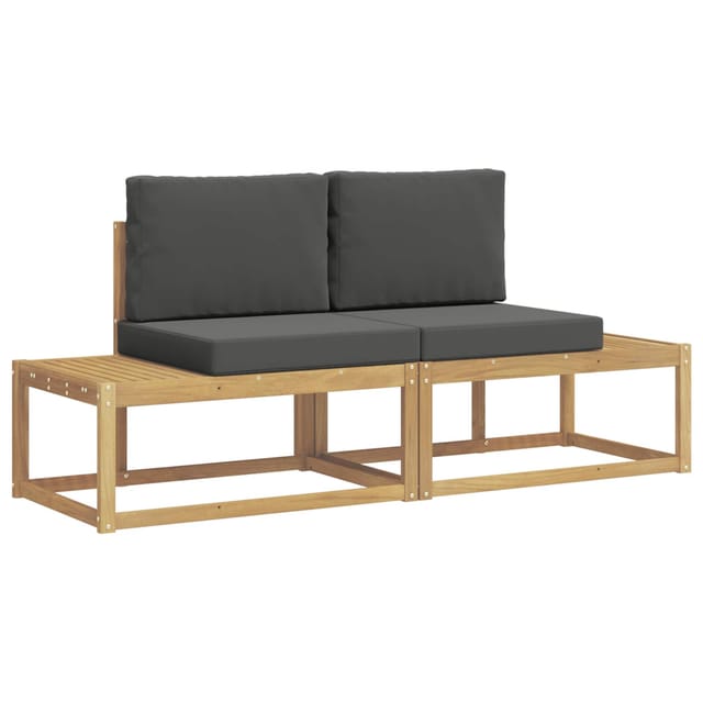Outdoor-sofagarnitur 2 Pcs Weiß Und Anthrazit Polyester Vidaxl