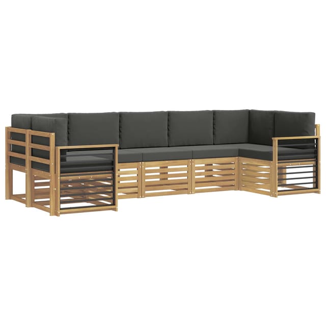 Ecksofa Set 7 Pcs Weiß Und Anthrazit 304 X 128,5 X 73 Cm Vidaxl