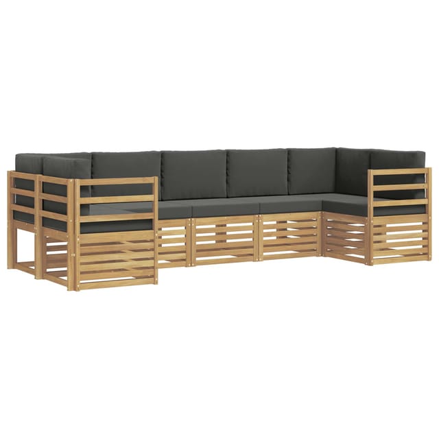 Ecksofa Set 7 Pcs Weiß Und Anthrazit 304 X 126,5 X 73 Cm Vidaxl