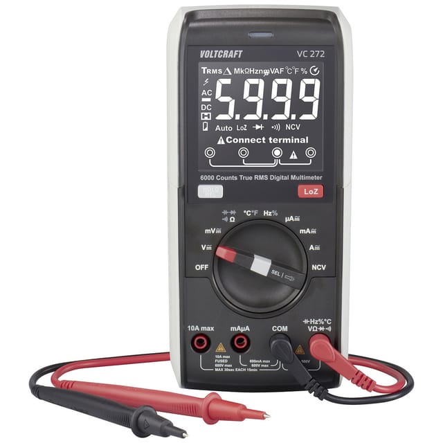 Voltcraft - Vc272 Hand-multimeter Kalibriert (iso) Digital Cat Iii 600 V Anzeige (counts): 6000