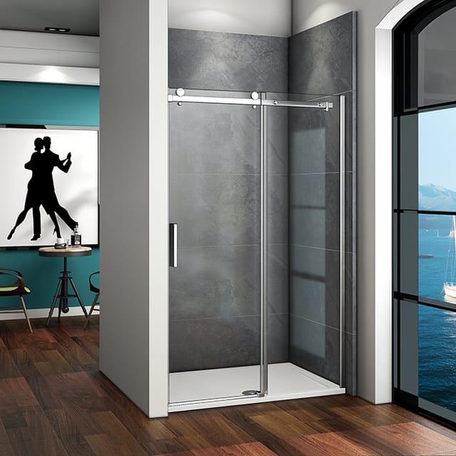 Duschabtrennung 6mm Nano Esg Schiebetür Nischentür 105x195cm Echtglas Duschtür Duschkabine Dusche Glastür
