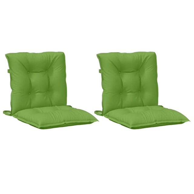 Niedriglehner-auflagen 2 Stk. Melange Grün 100x50x7 Cm Stoff Vidaxl