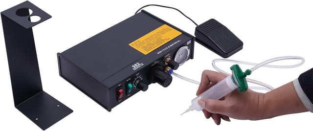 Halbautomatischer Spender Für Klebeband, Klebstoff, Lötzinn, Flüssigkeitsspender, Halbautomatischer Tropfenspender, Lötpastendosierer Mit Barometer, 220 V Wechselstrom
