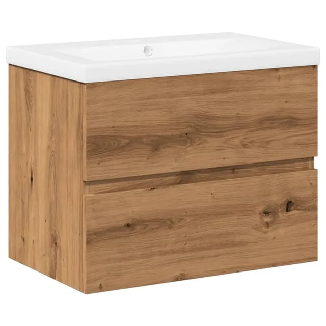 Vidaxl - Waschbeckenunterschrank Mit Einbaubecken Artisan-eiche 426424