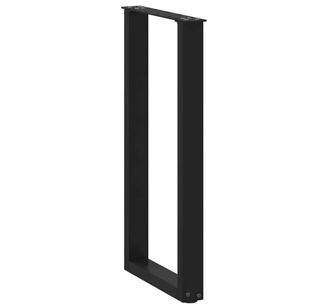 Vidaxl Couchtischbeine U-form 2 Stk. Schwarz 28x(72-73) Cm Stahl