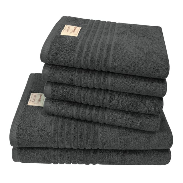 Dyckhoff Handtuchset Nature Anthrazit 6-tlg.
