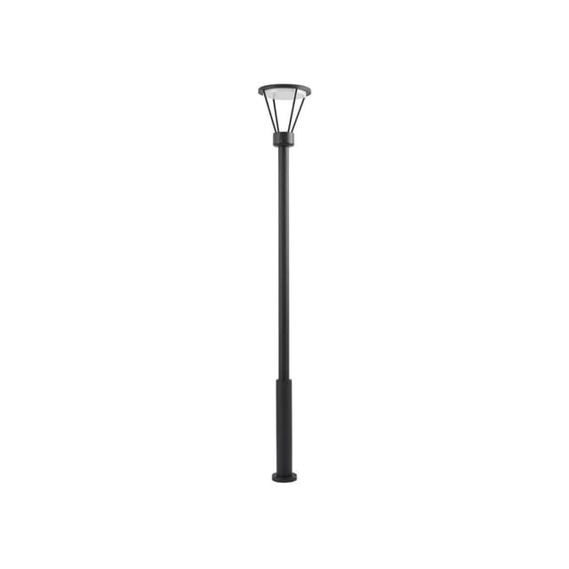 Lucande LED Mastleuchte Außen Elario 10025945 Modern in Schwarz aus Aluminium 1-flammig