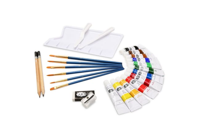 Artina Santorini Malset mit Barcelona Staffelei Nussbaum
