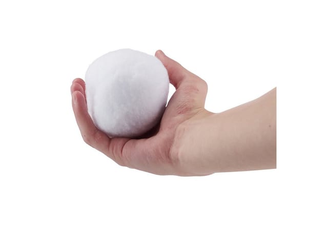 Relaxdays Schneebälle Polyester Weiß Weich 50 Stück ø 7,5 cm 0,9 kg