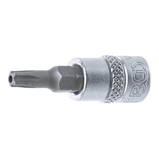 BGS Bit-Einsatz 5184-TS25, Antrieb Innenvierkant 6,3 mm (1/4"), TS-Profil (für TX Plus) mit Bohrung TS25