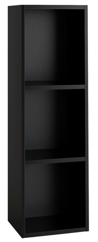VCM Holzregal stehend platzsparender Aktenschrank Maße: H. 107 x B. 34 x T. 30 cm Elegantes Regal stehend Büroregal – Offas 3 Fach