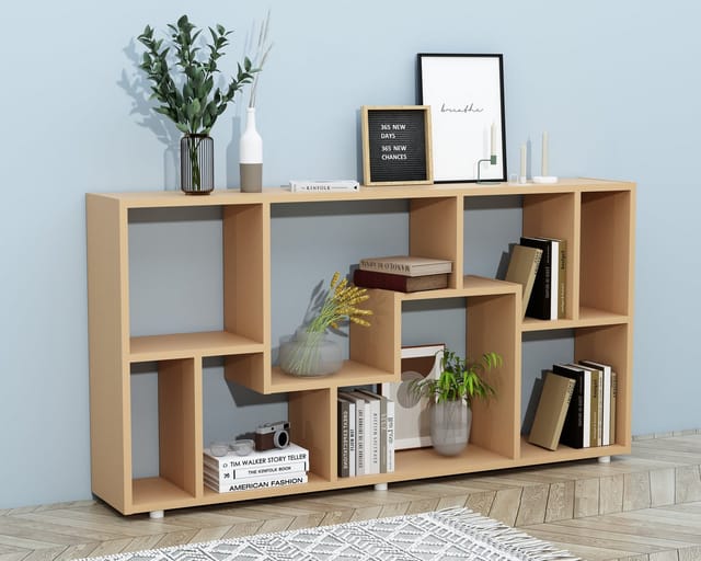 VCM Holz Standregal Bücherregal Medienregal Aufbewahrung Raumteiler Deko Regal Lanisa L