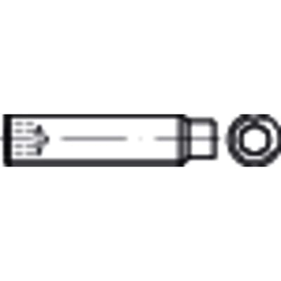 Gewindestift mit ISK und Zapfen DIN 915 Stahl 45 H blank M5 x 30mm
