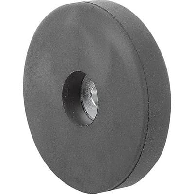 MAGNET FLACHGREIFER M08 NDFEB, RUND, KOMP:GUMMI, SCHWARZ, D=88 (K0563.06)