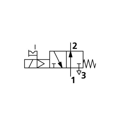 3/2-Wegeventil, elektropneumatisch, monostabil, G 1/4, NO (7020020400)