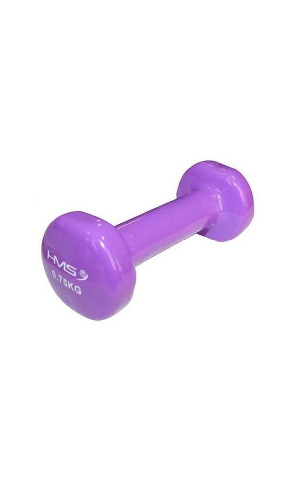 HMS Kurzhantel Fitness (Gusseisen mit Vinylbeschichtung) 0,75kg violett - 1 Stück