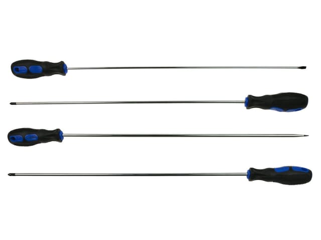 Schraubendreher-Satz Extra Lang – 4-tlg. 450 mm | PH1/PH2/SL4/SL6