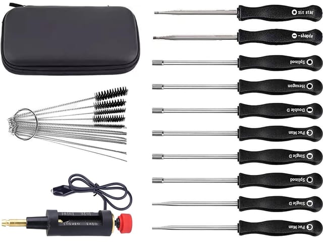 10-teiliges Einstellschraubendreher-set Mit Zündspulentester Für Stihl Husqvarna Echo Vergaser, 10-teiliges Vergaser-einstellwerkzeug + Zündspulentester + Reinigungsbürste
