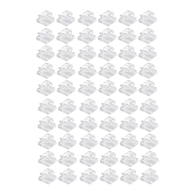 Packung Mit 60 Kabelclips, Zur Befestigung Von Elektrokabeln, Selbstklebende Kabelhalter, Zur Befestigung Von Kabeln Und Lichterketten, Für Wände Und Büros