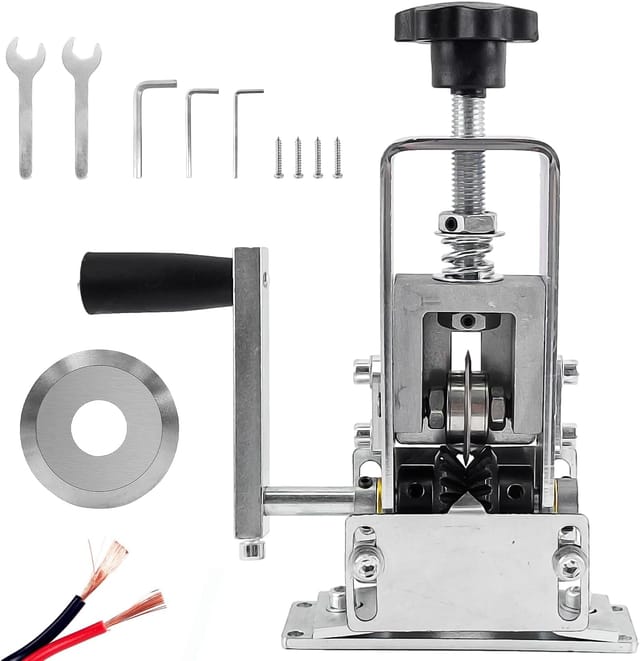 Automatischer Kabelabisolierer Für 1–25 Mm² Elektrokabel, Kupferdraht-abisoliermaschine Mit Ersatzklinge, Werkzeug Zum Abisolieren Von Kabelabfällen Für Das Drahtrecycling