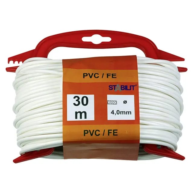 Stabilit Wäscheleine (Ø x L: 4 mm x 30 m, Weiß)