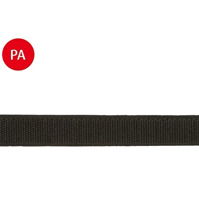 Stabilit Hakenband Meterware (Breite: 20 mm, Schwarz, Selbstklebend)