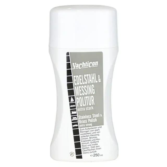 Yachticon Edelstahl- & Messing-Politur Extra stark (250 ml, Flüssig)