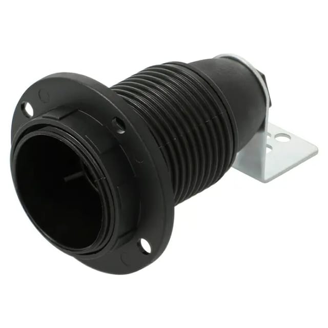 Voltomat Winkel-Lampenfassung mit Außengewindemantel (E14, Kunststoff, Max. Anschlussleistung: 60 W, Schwarz)