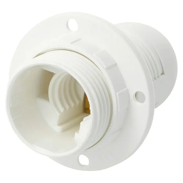Voltomat Lampenfassung mit Außengewindemantel (E14, Kunststoff, Glatt, Max. Anschlussleistung: 60 W, Weiß)