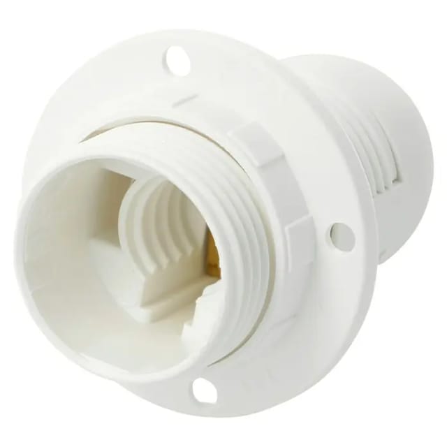 Voltomat Lampenfassung mit Außengewindemantel (E14, Kunststoff, Glatt, Max. Anschlussleistung: 60 W, Weiß)