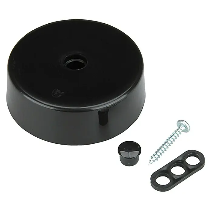 Voltomat Verteilerbaldachin (1-fach, Schwarz, 73 mm)