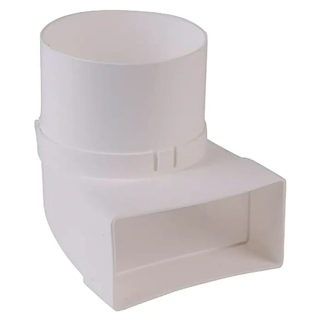 Air-Circle Umlenkstück & Stutzen (Maße Anschlussstutzen: 111 x 54 mm, Durchmesser Anschlussstutzen: 100 mm)