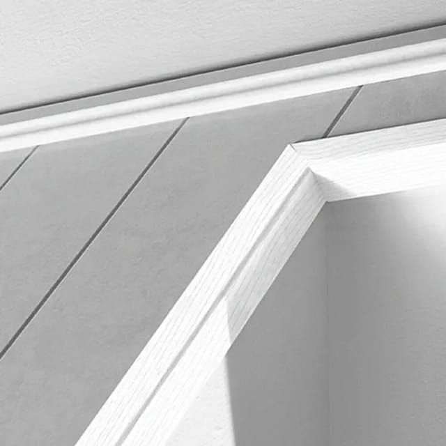 LOGOCLIC Winkelleiste Edelweiß Pore (260 cm x 28 mm x 28 mm, MDF)