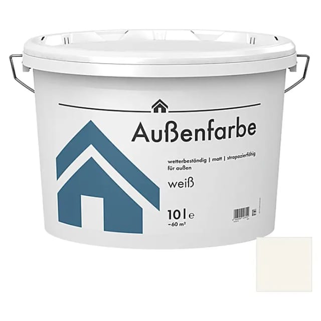 Dispersionsfassadenfarbe Außenfarbe (Weiß, 10 l)