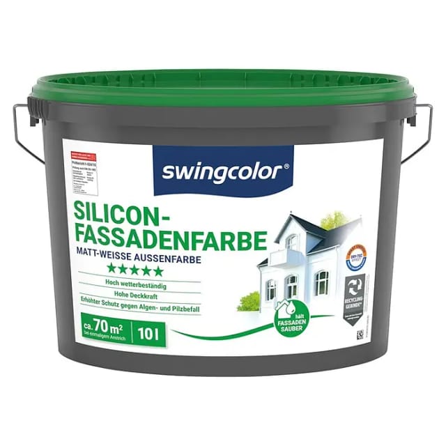 swingcolor Silikon-Fassadenfarbe (Weiß, 10 l)