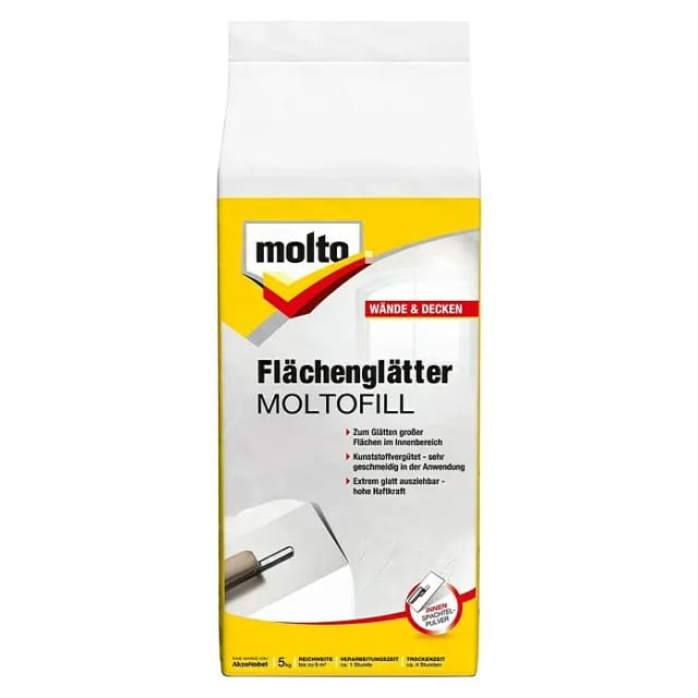 Molto Spachtelpulver fill Flächenglätter (Weiß, 5 kg)