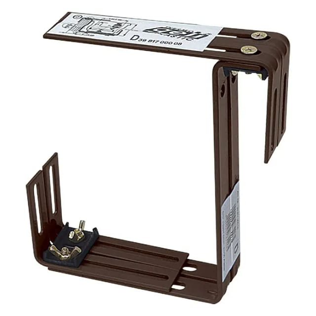 Geli Balkonkastenhalter Typ D (Braun, 2-fach verstellbar, 2 Stk.)