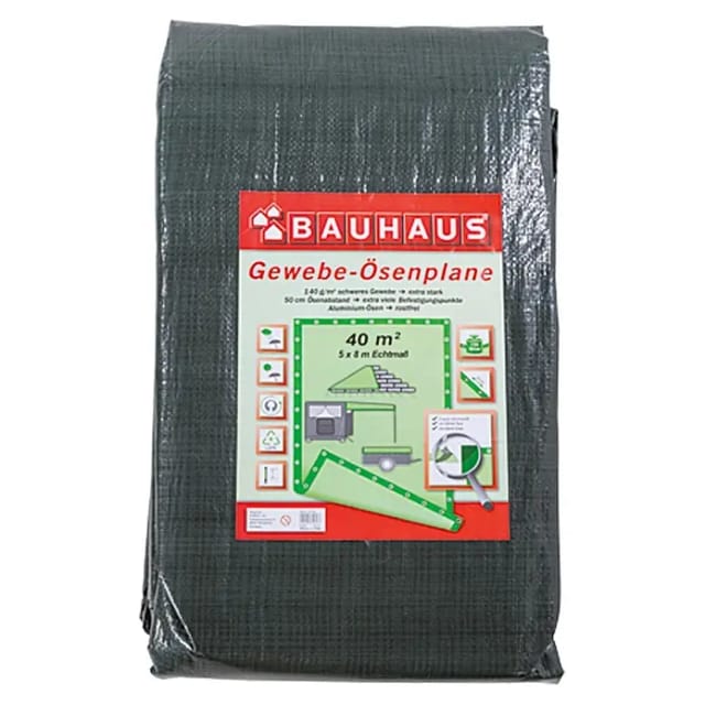 BAUHAUS Gewebe-Ösenplane (8 x 5 m, 140 g/m², Kunststoff)