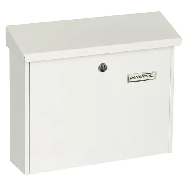 Portaferm Wandbriefkasten PF 55 (L x B x H: 10 x 37,7 x 32 cm, Weiß, Stahl)