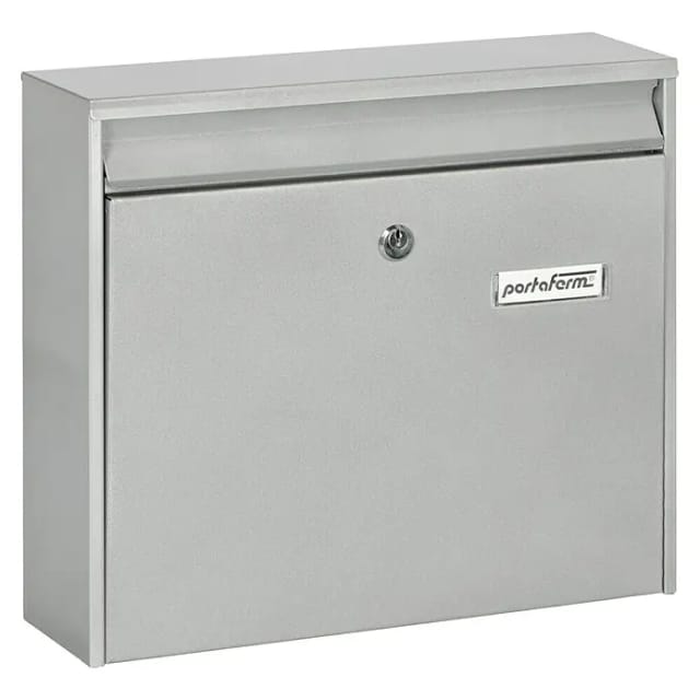 Portaferm Wandbriefkasten PF 44 (L x B x H: 10 x 36,2 x 32,2 cm, Silber, Stahl)