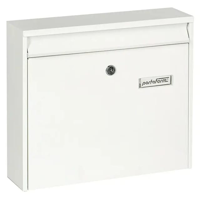 Portaferm Wandbriefkasten PF 44 (L x B x H: 10 x 36,2 x 32,2 cm, Weiß, Stahl)