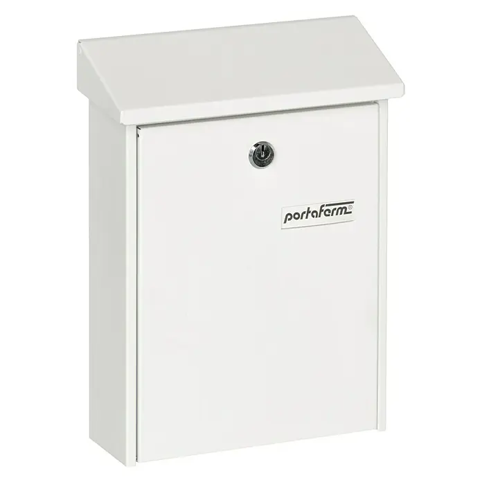 Portaferm Wandbriefkasten PF 22 (L x B x H: 7,5 x 22,5 x 30,5 cm, Weiß, Stahl)