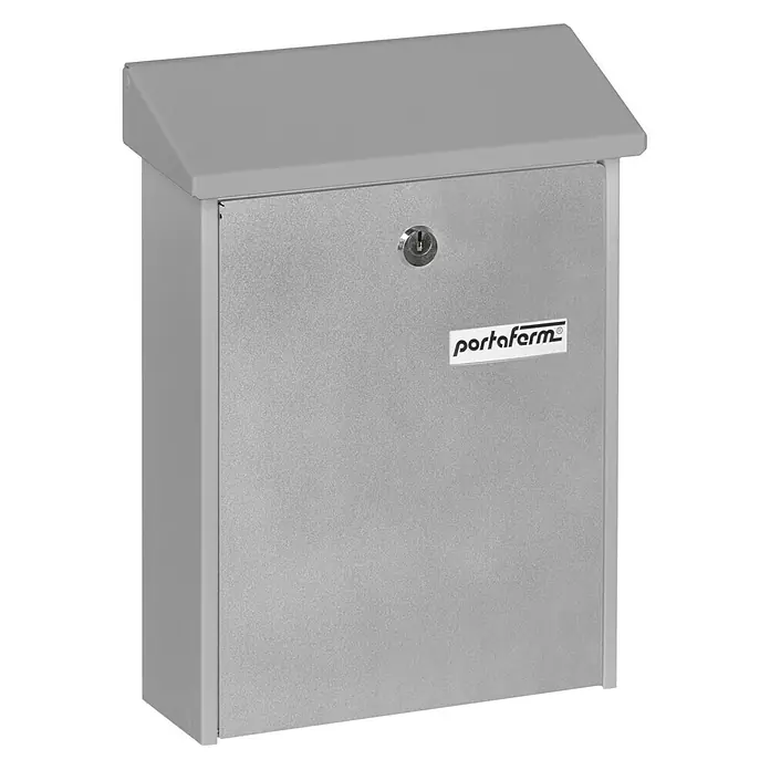 Portaferm Wandbriefkasten PF 22 (L x B x H: 7,5 x 22,5 x 30,5 cm, Silber, Stahl)