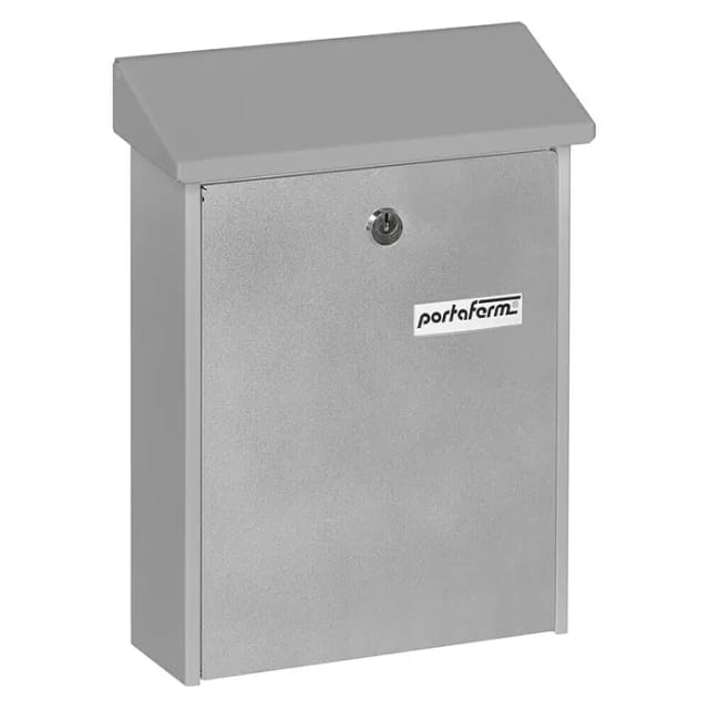 Portaferm Wandbriefkasten PF 22 (L x B x H: 7,5 x 22,5 x 30,5 cm, Silber, Stahl)