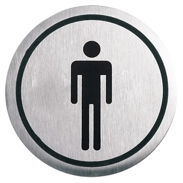 Portaferm Symbolschild (Edelstahloptik, Herren)