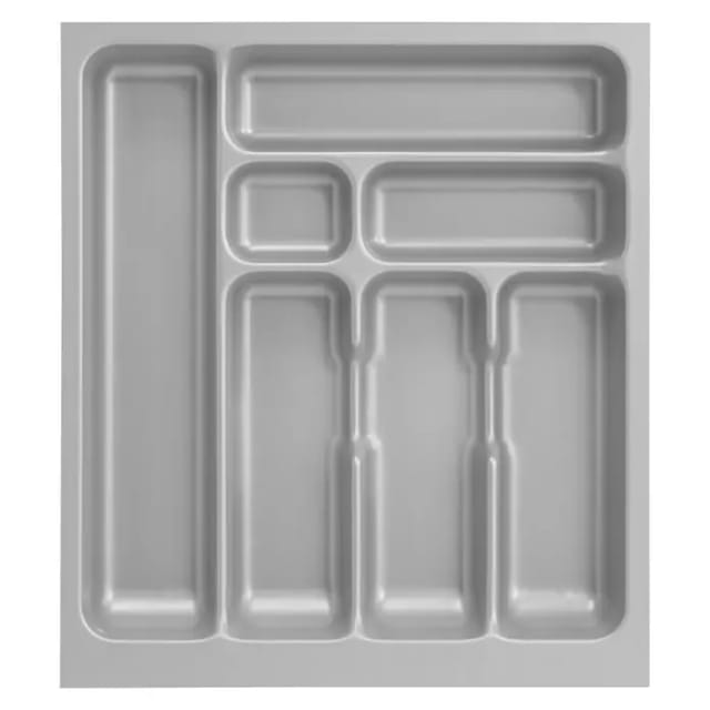 Optifit Besteckkasten (47,3 x 41,8 x 5 cm, Silbergrau)