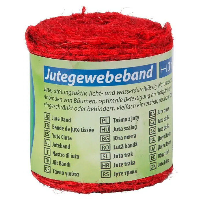 Floraworld Classic Jutegewebeband (Rot, 300 x 6 cm)