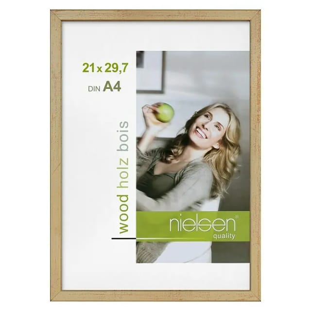 Nielsen Holzrahmen Zoom (DIN A4 / 21 x 29,7 cm, Gold)