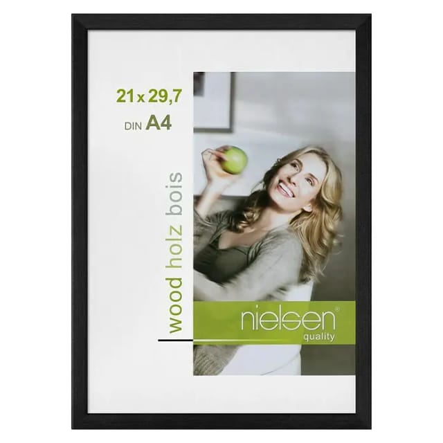 Nielsen Holzrahmen Zoom (DIN A4 / 21 x 29,7 cm, Schwarz)