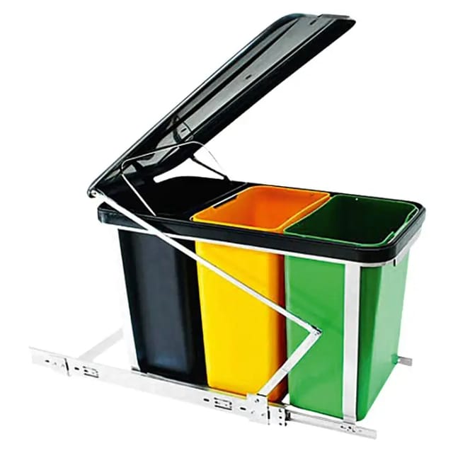 Venus Einbaumülleimer (24 l, Kunststoff, Gelb/Grün/Schwarz)
